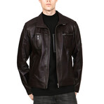 Mariano Leather Jacket // Chestnut (S)