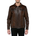 Gustavo Leather Jacket // Camel (S)