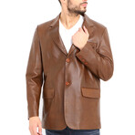 Ernesto Leather Blazer // Camel (M)