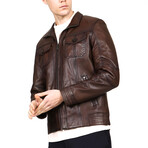 Pietro Leather Jacket // Camel (5XL)