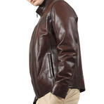 Silvio Leather Jacket // Red (3XL)