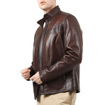 Silvio Leather Jacket // Red (3XL)