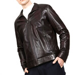 Jacobo Leather Coat // Chestnut (L)