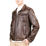 Bernardo Leather Jacket // Mink (M)