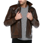 Gustavo Leather Jacket // Camel (S)