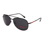 Unisex Pilot PS55US-DG05S0 Sunglasses // Black Rubber + Gray