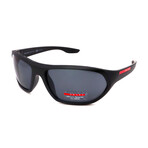 Men's Square PS18US-1BO5Z1 Polarized Sunglasses // Black