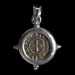 CRUSADER SILVER COIN PENDANT // GENOA, ITALY 1139-1252 AD