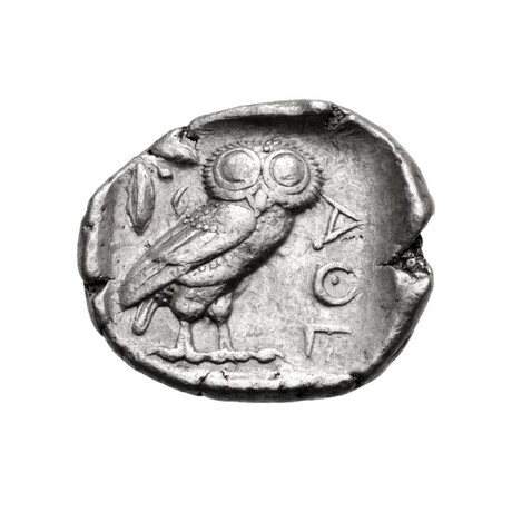 Athens Greece Silver Coin // Athena & Owl // 454-404 BC