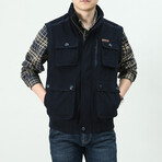 Zach Utility Vest // Dark blue (S)