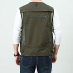 Cole Utility Vest // Military Green (XL)