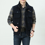 Zach Utility Vest // Dark blue (S)