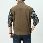 Jeremy Utility Vest // Coffee (3XL)