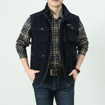 Zach Utility Vest // Dark blue (S)