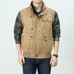 Jeremy Utility Vest // Khaki (L)