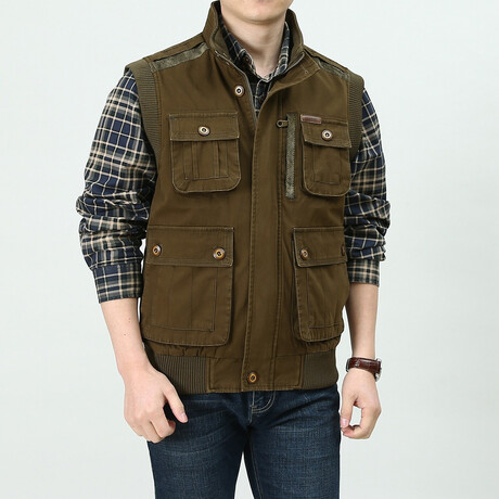 Zach Utility Vest // Coffee (S)