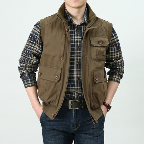 Jeremy Utility Vest // Coffee (S)