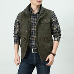 Jeremy Utility Vest // Military Green (XL)