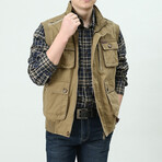 Zach Utility Vest // Khaki (L)