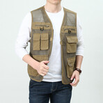 Cole Utility Vest // Khaki (L)