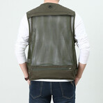 Cole Utility Vest // Military Green (XL)