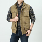 Zach Utility Vest // Khaki (L)