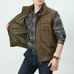 Jeremy Utility Vest // Coffee (3XL)