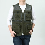 Grant Utility Vest // Military Green (L)