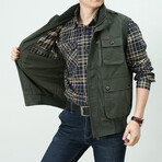 Zach Utility Vest // Military Green (M)