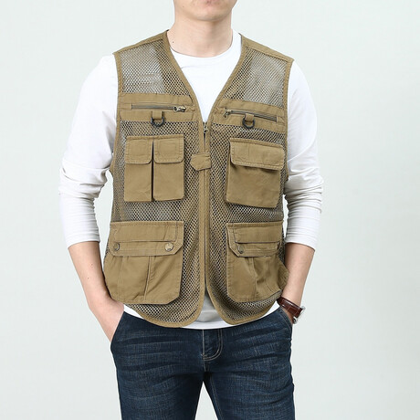 Cole Utility Vest // Khaki (S)