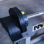 MX80 Barbell and EZ Curl Bar Combo With Stand