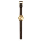 Tube Watch T40 // Brass // Brown Leather