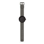 Tube Watch D38 // Black // Gray Cordura + Leather