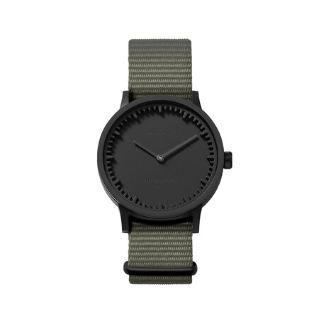 Tube Watch T40 // Black // Gray Nato