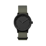 Tube Watch T40 // Black // Gray Nato