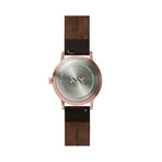 Tube Watch T40 // Rose Gold // Brown Leather