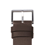 Tube Watch D42 // Steel // Brown Leather