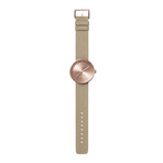 Tube Watch D38 // Rose Gold // Sand Cordura + Leather