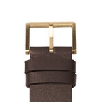 Tube Watch D38 // Brass // Brown Leather