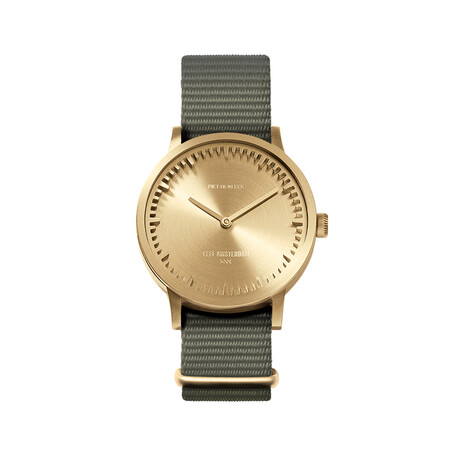 Tube Watch T40 // Brass // Gray Nato