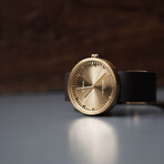 Tube Watch D42 //  Brass // Brown Leather (Black Leather)