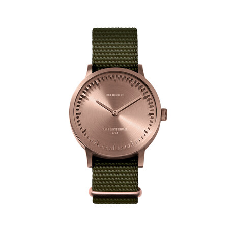 Tube Watch T32 // Rose Gold // Green Nato