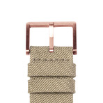 Tube Watch D38 // Rose Gold // Sand Cordura + Leather