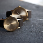 Tube Watch T40 // Brass // Brown Leather