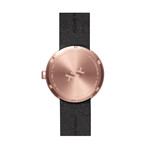 Tube Watch D38 // Rose Gold // Black Leather