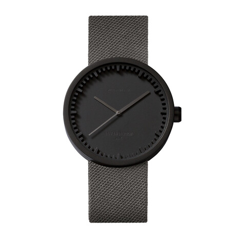 Tube Watch D38 // Black // Gray Cordura + Leather