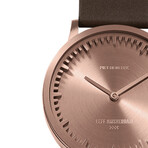 Tube Watch T32 // Rose Gold // Brown Leather