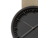 Tube Watch D38 // Black // Sand Cordura + Leather