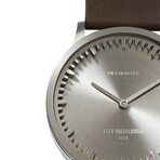 Tube Watch T32 // Steel // Brown Leather