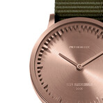 Tube Watch T32 // Rose Gold // Green Nato